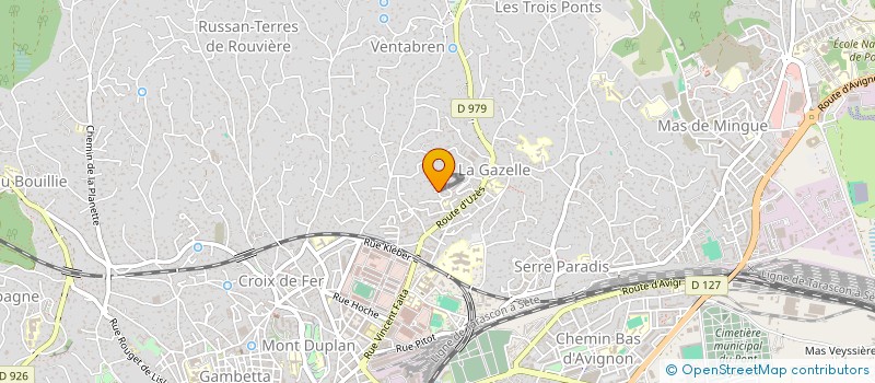 localisation de l'entreprise AMICALE DU PERSONNEL DU LYCEE DHUODA.  NIMES