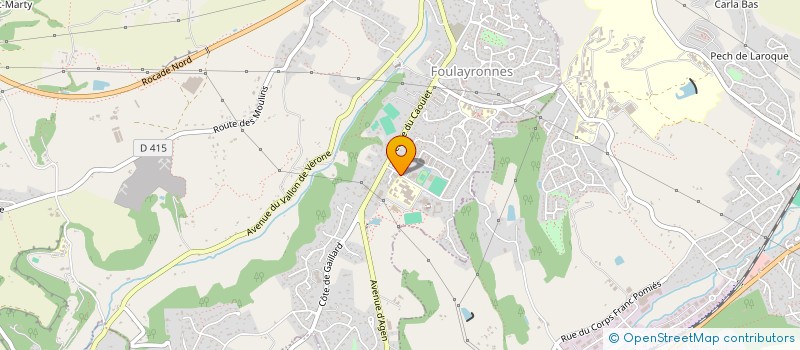 localisation de l'entreprise AMICALE DU PERSONNEL DU SERVICE D'INCENDIE ET DE SECOURS DE LOT-ET-GARONNE  FOULAYRONNES