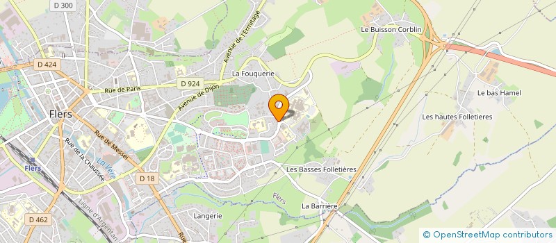 localisation de l'entreprise AMICALE DU PERSONNEL HOSPITALIER à FLERS