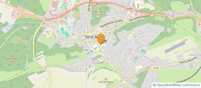 localisation de l'entreprise AMICALE DU PERSONNEL INTERCOMMUNAL DE LA COMMUNAUTE D'AGGLOMERATION SAINT-AVOLD SYNERGIE  SAINT-AVOLD