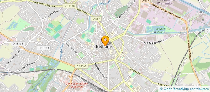 localisation de l'entreprise AMICALE DU PERSONNEL MUNICIPAL à BETHUNE