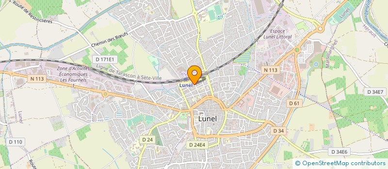 localisation de l'entreprise AMICALE DU PERSONNEL MUNICIPAL DE LA MAIRIE DE LUNEL à LUNEL