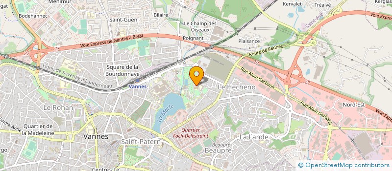 localisation de l'entreprise AMICALE DU PERSONNEL P. CHUBERT à VANNES