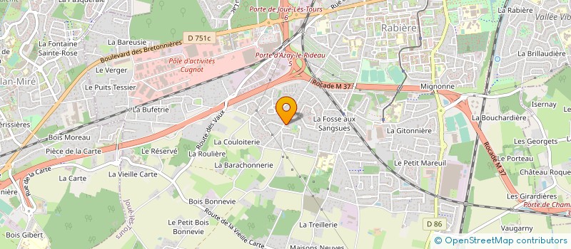 localisation de l'entreprise AMICALE DU PETIT FOURNEAU A JOUE LES TOURS à JOUE-LES-TOURS