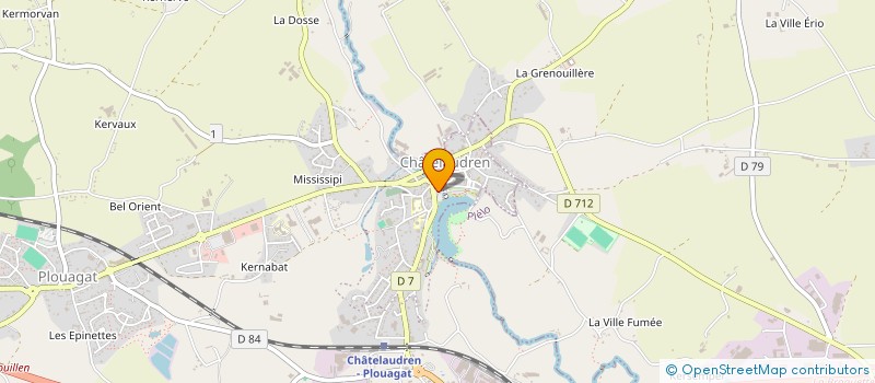 localisation de l'entreprise AMICALE DU POLE D'ENSEIGNEMENT ARTISTIQUE - APEA  CHATELAUDREN-PLOUAGAT