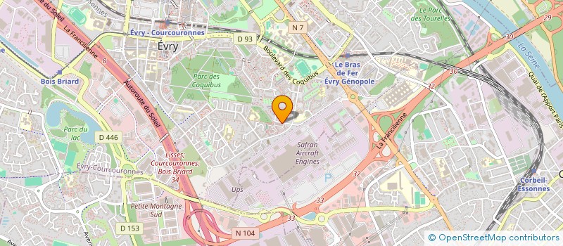 localisation de l'entreprise AMICALE DU PSIG EVRY  EVRY-COURCOURONNES