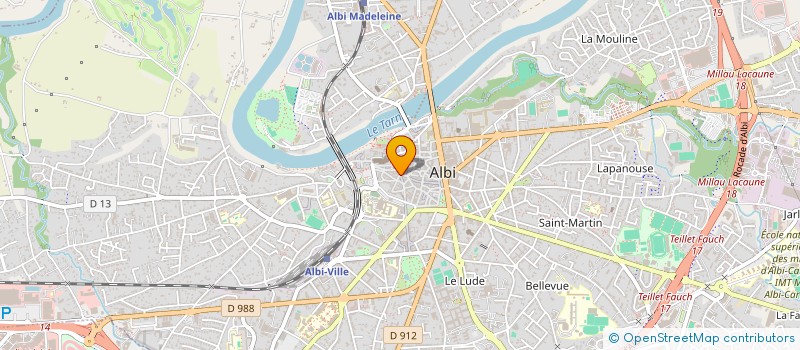 localisation de l'entreprise AMICALE DU SERVICE DEPARTEMENTAL DE PROTECTION CONTRE L'INCENDIE ET DE SECOURS DU TARN à ALBI