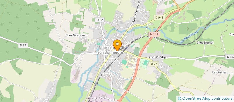 localisation de l'entreprise AMICALE DU SOUVENIR DU MAQUIS BIR'HACHEIM à CHASSENEUIL-SUR-BONNIEURE