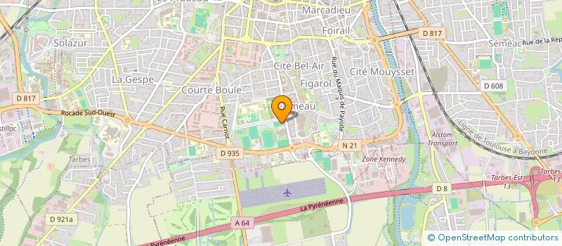 localisation de l'entreprise AMICALE DU STADO-FOOT  TARBES