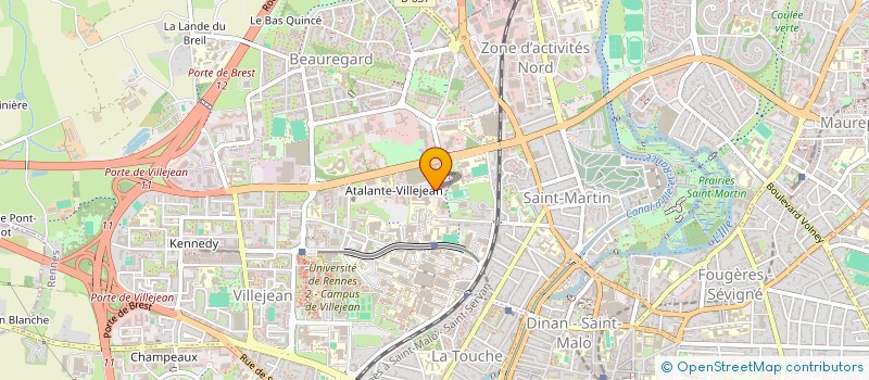localisation de l'entreprise AMICALE DU SYNDICAT INTERHOSPITALIER DE BRETAGNE à RENNES
