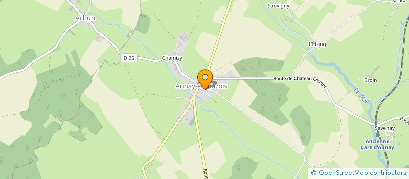 localisation de l'entreprise AMICALE DU THEATRE DU COUVENT  AUNAY-EN-BAZOIS