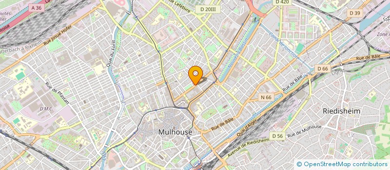 localisation de l'entreprise AMICALE DU TRIBUNAL JUDICIAIRE  MULHOUSE