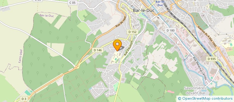 localisation de l'entreprise AMICALE ECOLE NORMALE MIXTE  BAR-LE-DUC