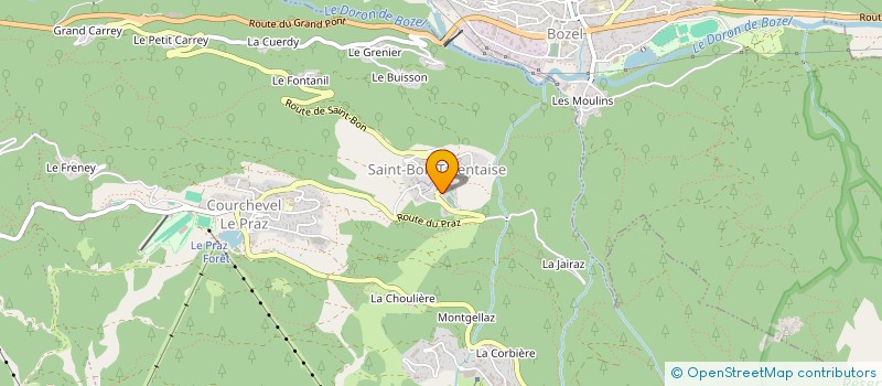 localisation de l'entreprise AMICALE EMPLOYES COMMUNAUX à COURCHEVEL