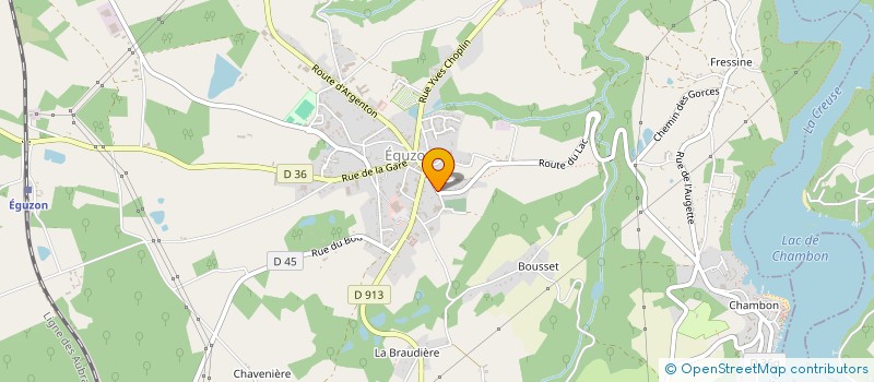 localisation de l'entreprise AMICALE EMPLOYES COMMUNAUX EGUZON à EGUZON-CHANTOME
