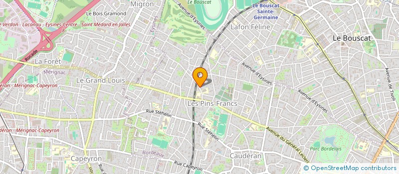 localisation de l'entreprise AMICALE ENFANTS DES PINS FRANC à BORDEAUX