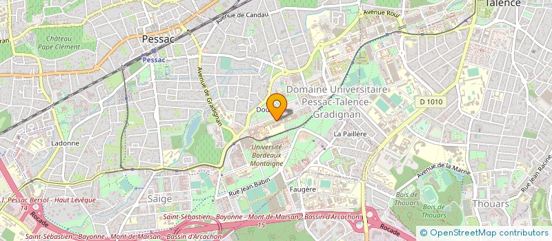 localisation de l'entreprise AMICALE ETUDIANTS FAC DE DROIT BORDEAUX à PESSAC