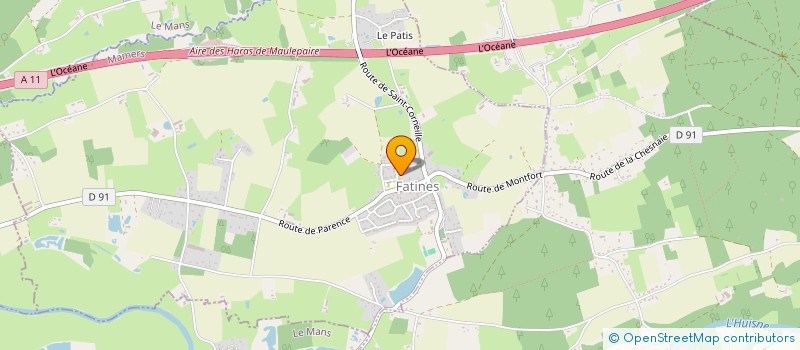 localisation de l'entreprise AMICALE FATINOISE DE PETANQUE  FATINES