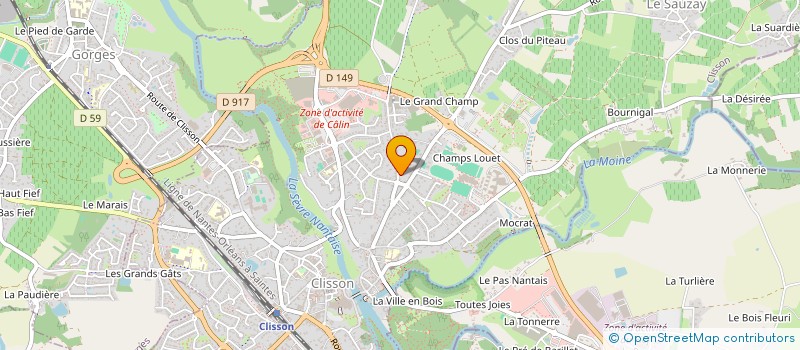 localisation de l'entreprise AMICALE FESTIVE DE LA BARBINIERE  CLISSON