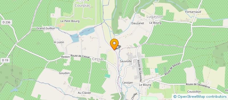 localisation de l'entreprise AMICALE FRONTENACAISE  CESSAC