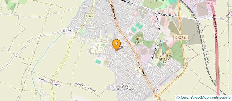 localisation de l'entreprise AMICALE FUTSAL CLUB NOEUXOIS  NUX-LES-MINES