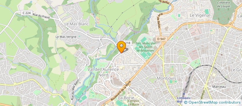 localisation de l'entreprise AMICALE H L M CORGNAC à LIMOGES