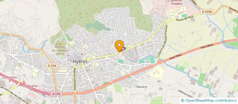 localisation de l'entreprise AMICALE HYEROISE DES ANCIENS DES 54E ET 405E REGIMENTS D'ARTILLERIE (RA) à HYERES