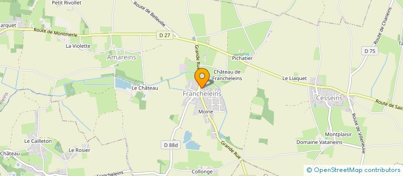 localisation de l'entreprise AMICALE INTERCLASSE DE FRANCHELEINS  FRANCHELEINS