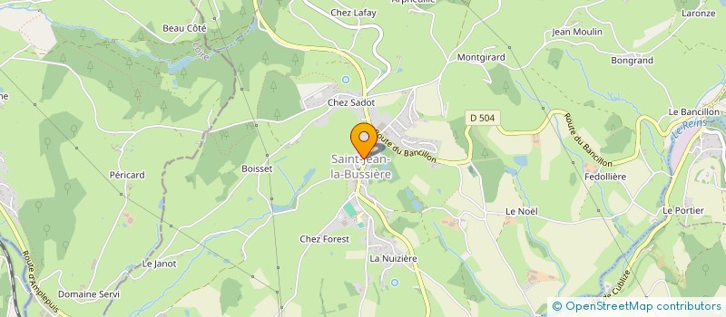 localisation de l'entreprise AMICALE INTERCLASSES EN 9 DE SAINT JEAN LA BUSSIERE  SAINT-JEAN-LA-BUSSIERE