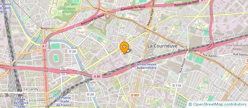 localisation de l'entreprise AMICALE IVEMBENI SOLIDARITE COMORES à LA COURNEUVE