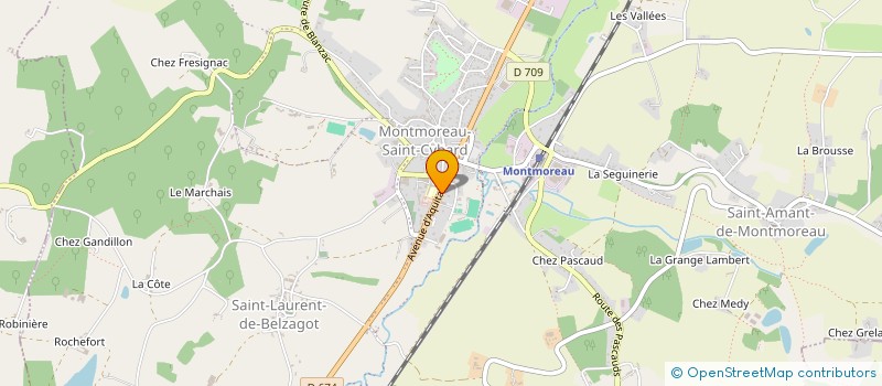 localisation de l'entreprise AMICALE JEUNESSE MONTMOREAU à MONTMOREAU