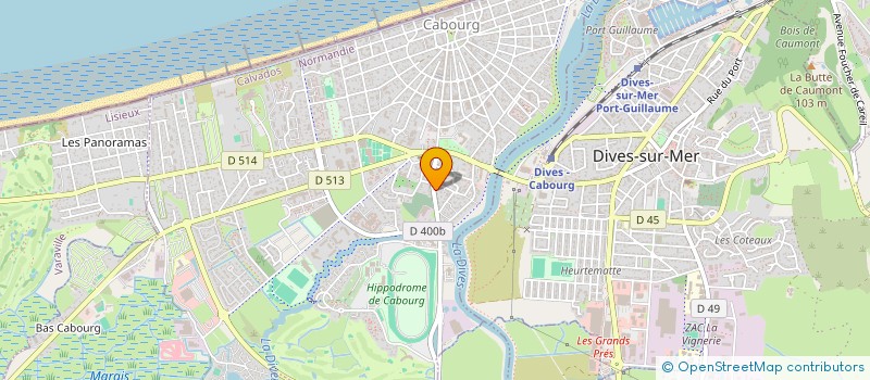 localisation de l'entreprise AMICALE JOUEURS GOLF PUBLIC CABOURG  CABOURG