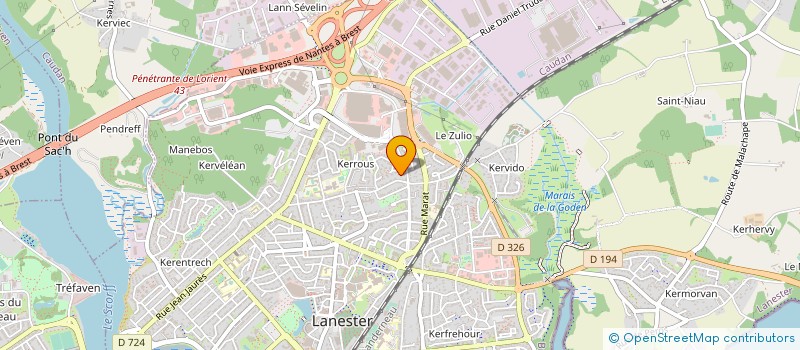 localisation de l'entreprise AMICALE JUDO MORBIHAN  LANESTER