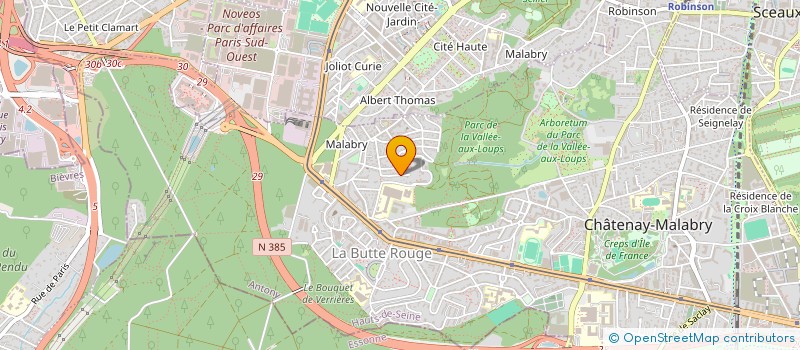 localisation de l'entreprise AMICALE KARATE à CHATENAY-MALABRY