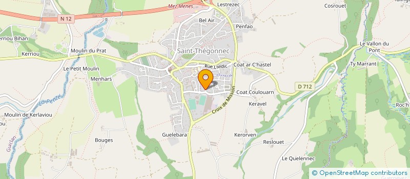 localisation de l'entreprise AMICALE LAIQUE à LE CLOITRE-SAINT-THEGONNEC