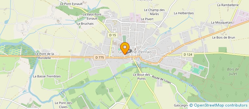 localisation de l'entreprise AMICALE LAIQUE à GUEMENE-PENFAO