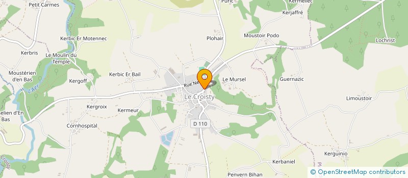 localisation de l'entreprise AMICALE LAIQUE à KERNASCLEDEN
