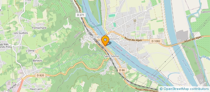 localisation de l'entreprise AMICALE LAIQUE  SERRIERES