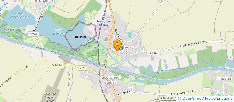 localisation de l'entreprise AMICALE LAIQUE  AUBENCHEUL-AU-BAC