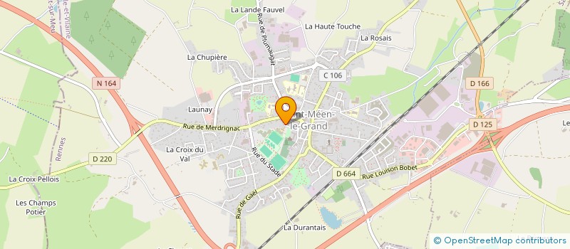 localisation de l'entreprise AMICALE LAIQUE AVENIR DE  ST MEEN  SAINT-MEEN-LE-GRAND