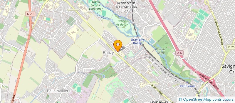 localisation de l'entreprise AMICALE LAIQUE BALIZY GRAVIGNY à LONGJUMEAU