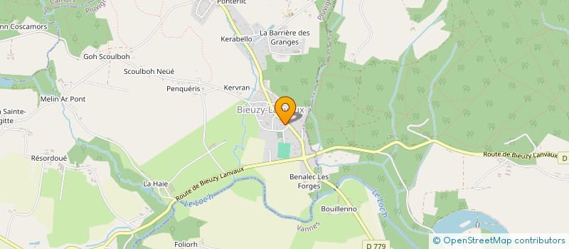 localisation de l'entreprise AMICALE LAIQUE BIEUZY LANVAUX  PLUVIGNER