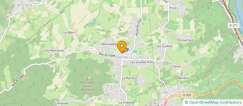 localisation de l'entreprise AMICALE LAIQUE BROSSAINC ST JACQUES D'ATTICIEUX  BROSSAINC