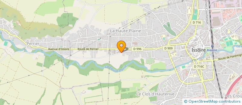 localisation de l'entreprise AMICALE LAIQUE CENTRE AERE LA PLAIGNE à ISSOIRE