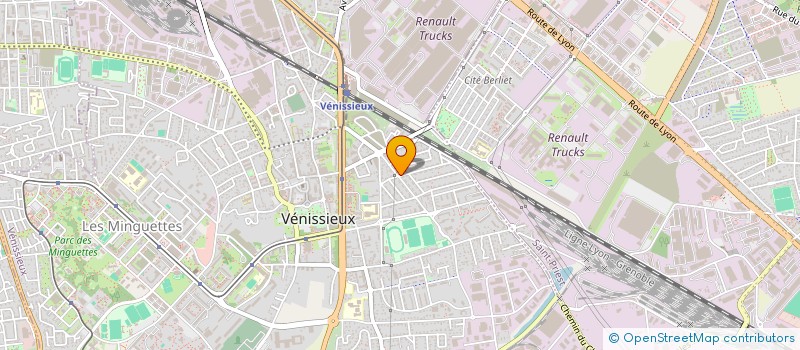 localisation de l'entreprise AMICALE LAIQUE CHARREARD TWIRLING BATON VENISSIEUX  VENISSIEUX