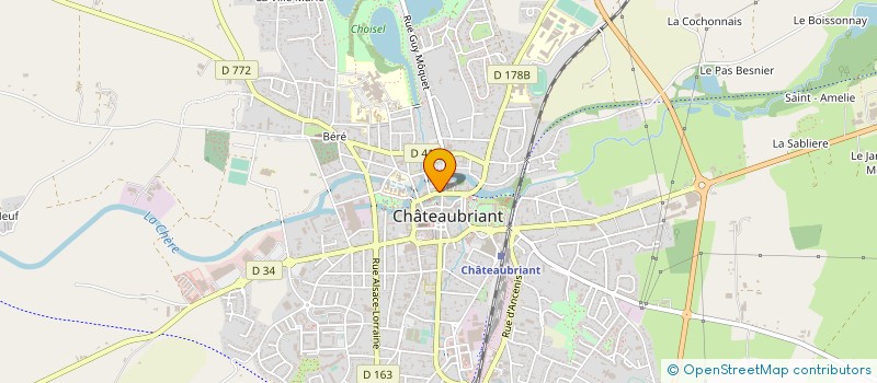 localisation de l'entreprise AMICALE LAIQUE CHATEAUBRIANT FOOTBALL  CHATEAUBRIANT