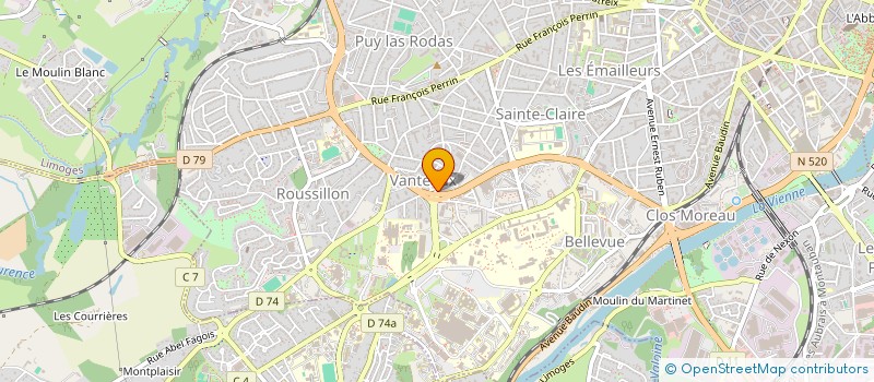 localisation de l'entreprise AMICALE LAIQUE CITE VANTEAUX à LIMOGES