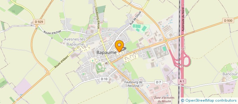 localisation de l'entreprise AMICALE LAIQUE DE BAPAUME  BAPAUME