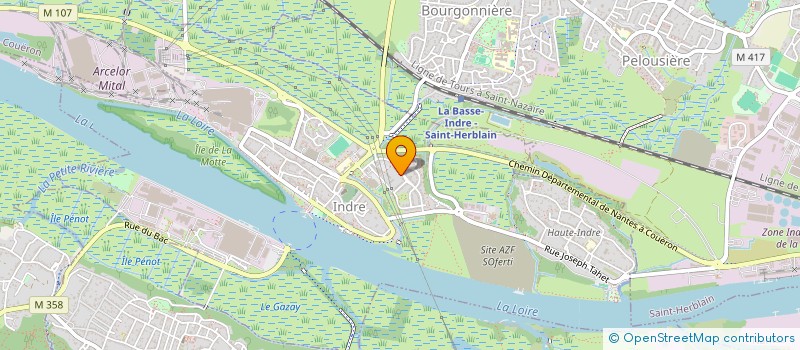 localisation de l'entreprise AMICALE LAIQUE DE BASSE INDRE  INDRE