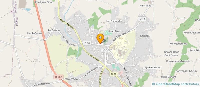 localisation de l'entreprise AMICALE LAIQUE DE BEGARD à BEGARD